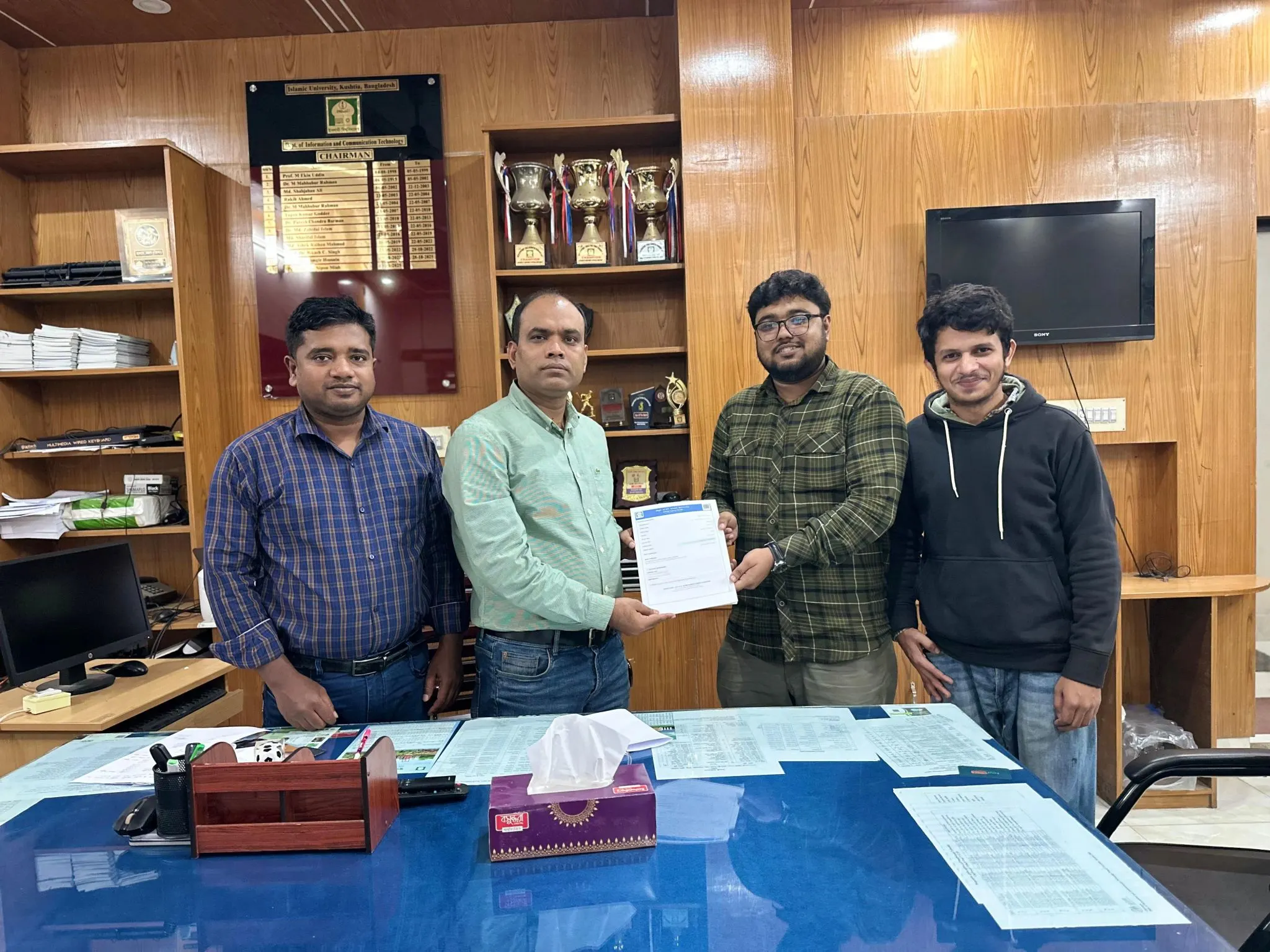 ICT IU developer team with the chairman