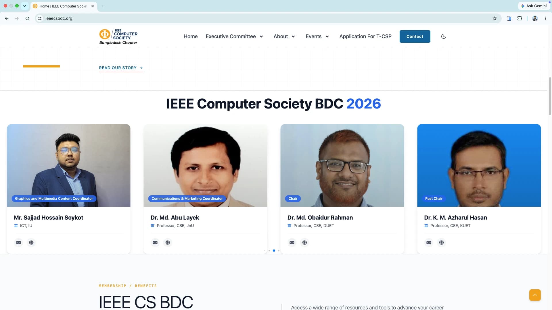 IEEE CS BDC Executive Committee page