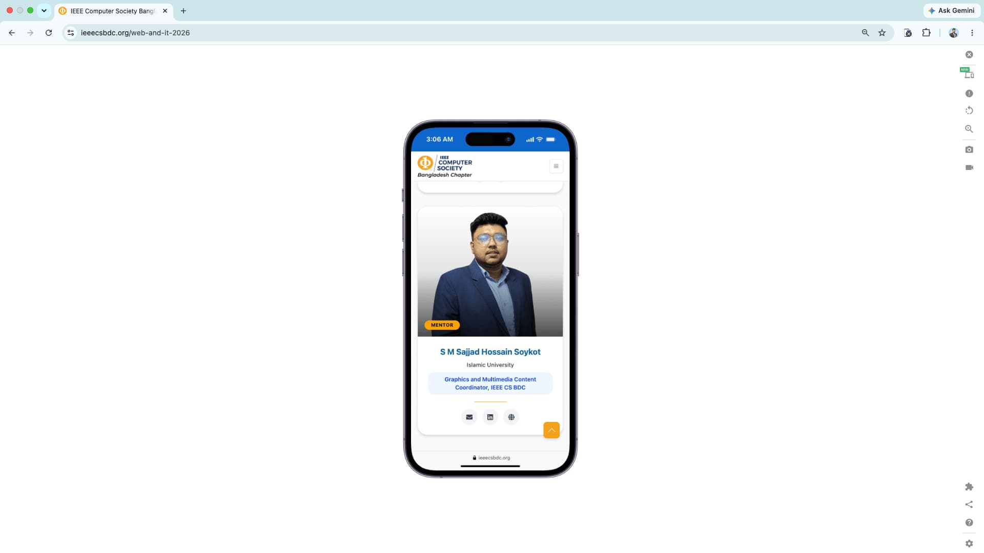 IEEE CS BDC mobile view