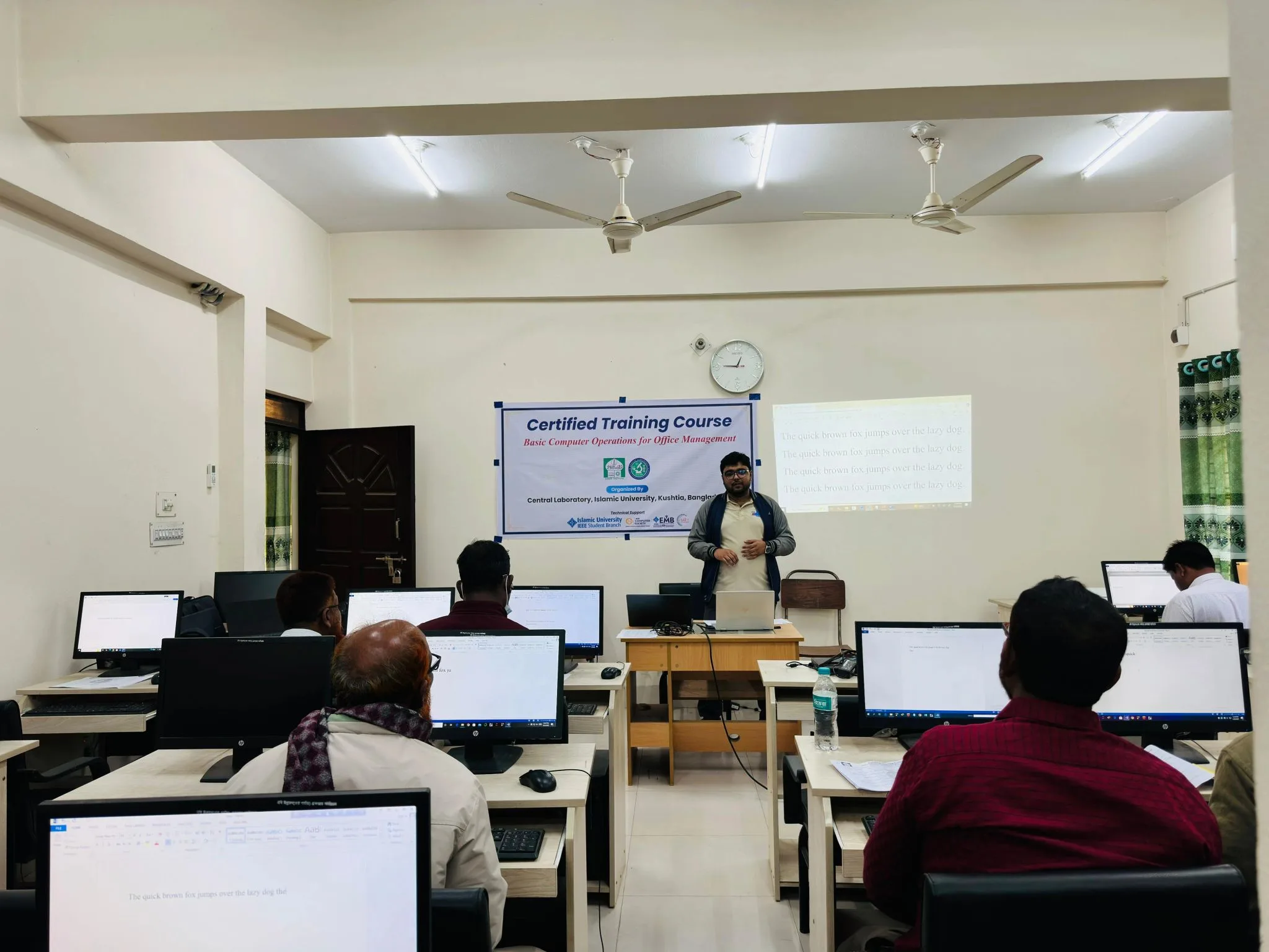 Conducting office management and digital workflow training for IU officers