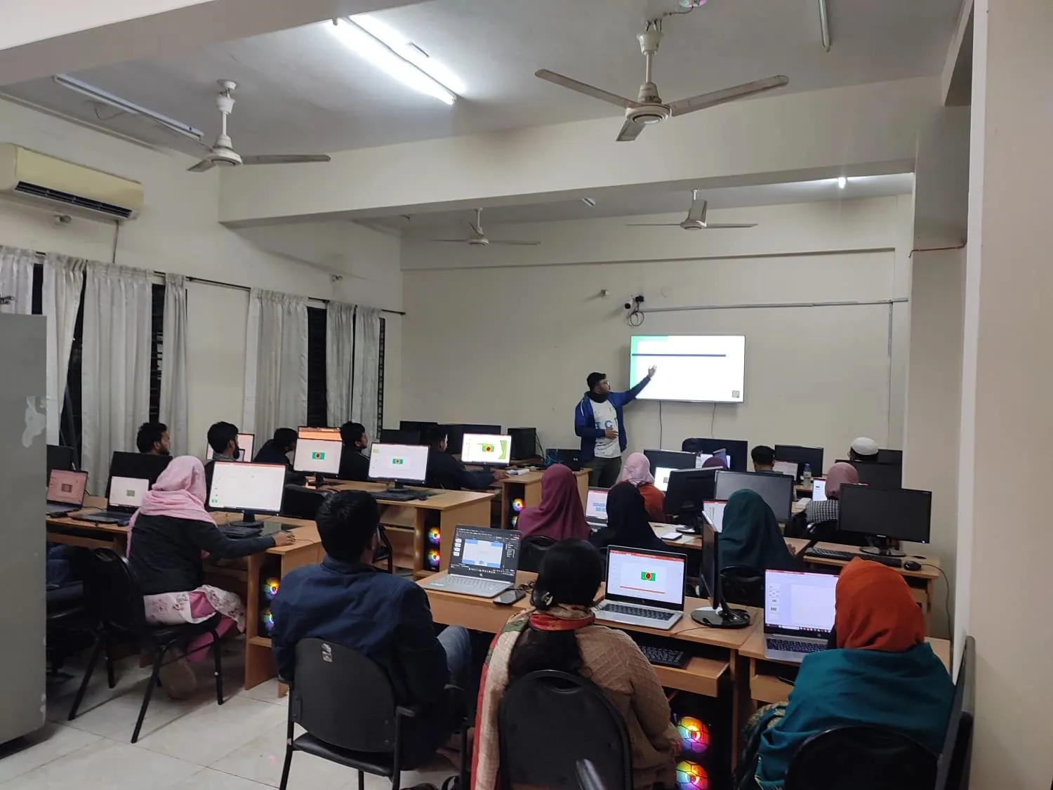 Hands-on practical training session on computer operations
