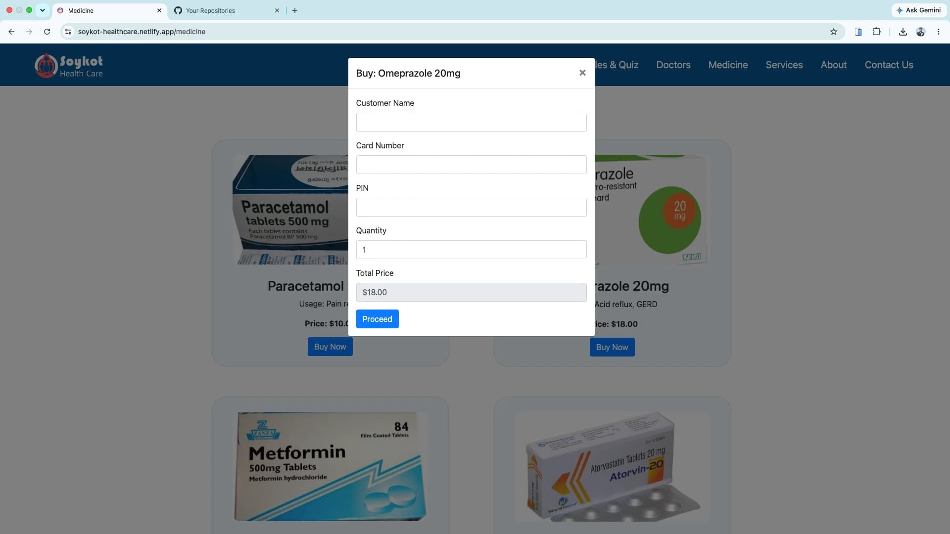 Soykot Healthcare buy medicine page