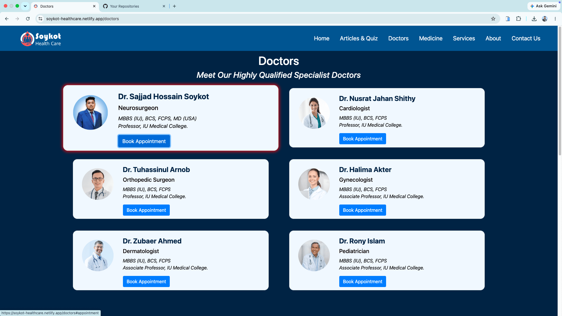 Soykot Healthcare doctors directory