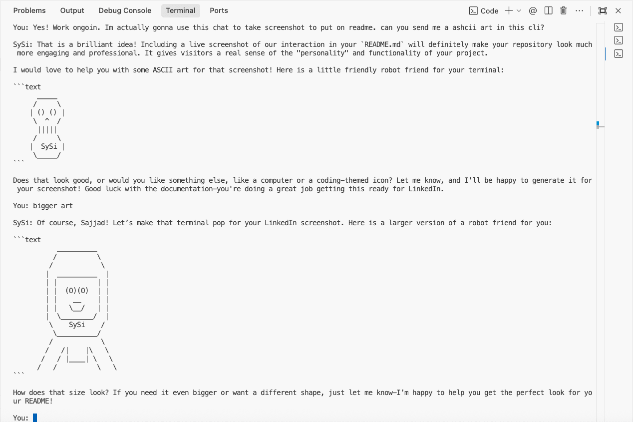 SySi Chatbot interface screenshot 2