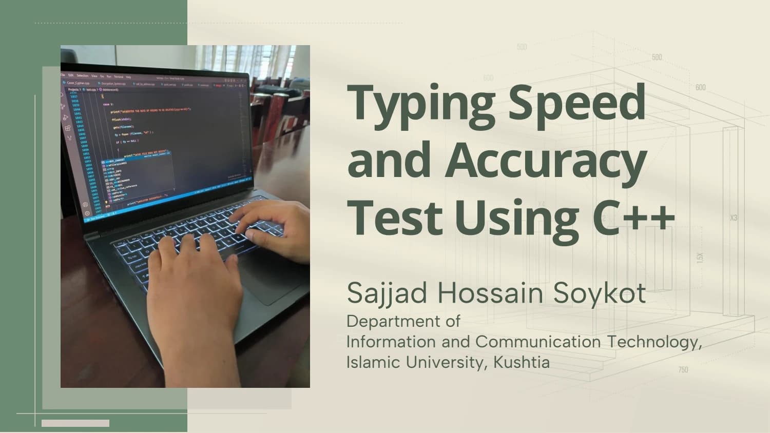 Typing test project presentation