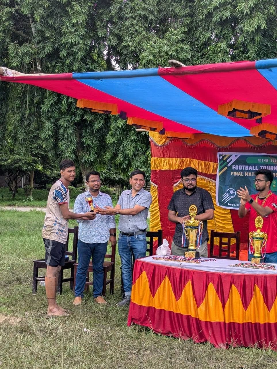 Prize Giving Ceremony of Intra-Dept Football Tournament