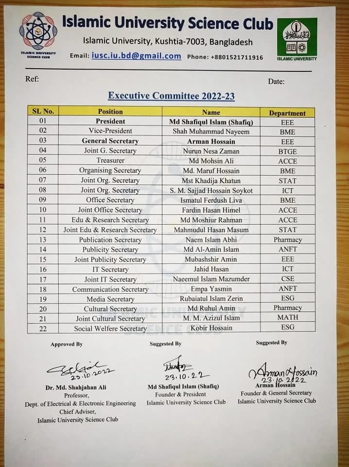 Official Founding Committee Announcement Notice