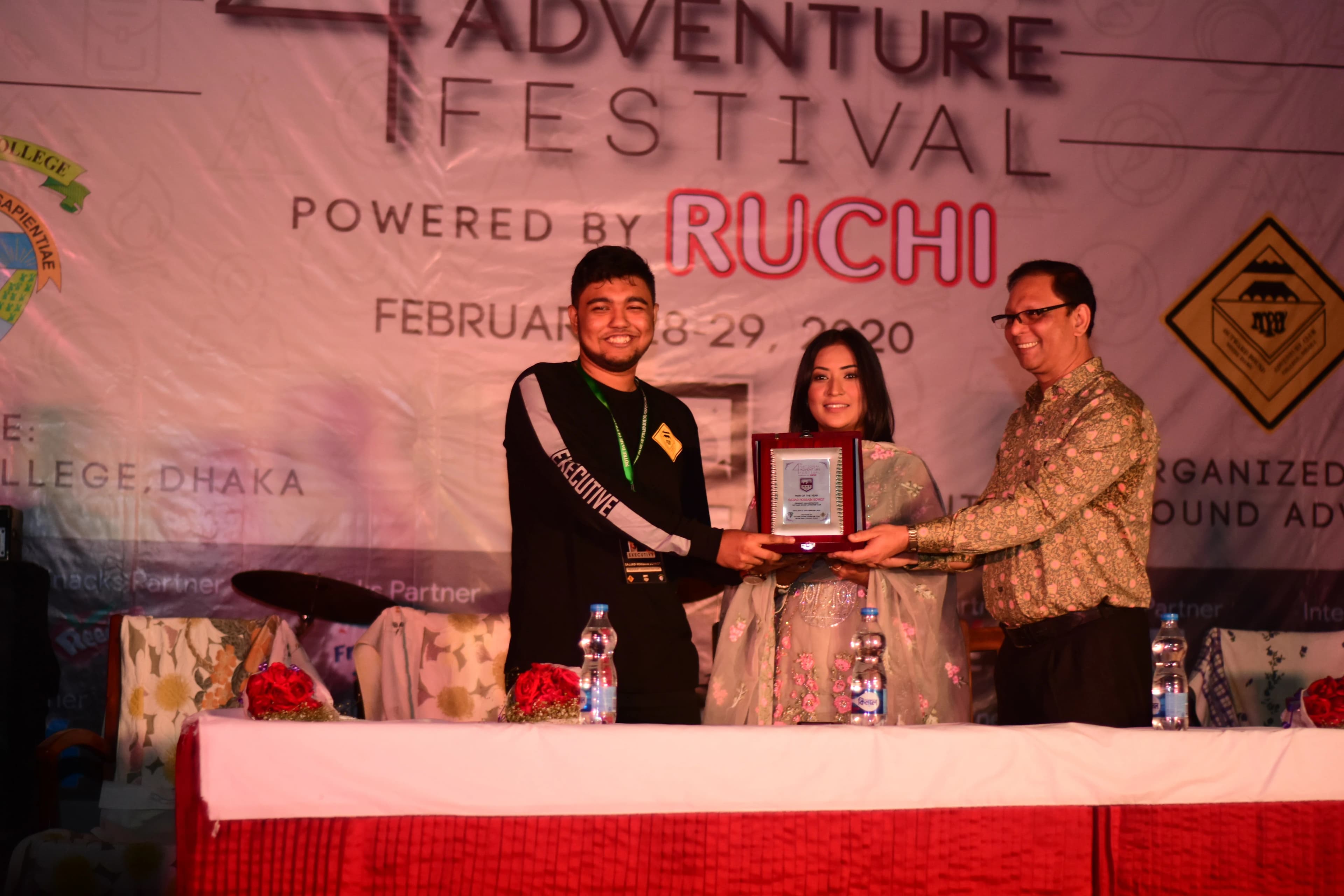 Sajjad receiving NDC OBAC Man of The Year Award