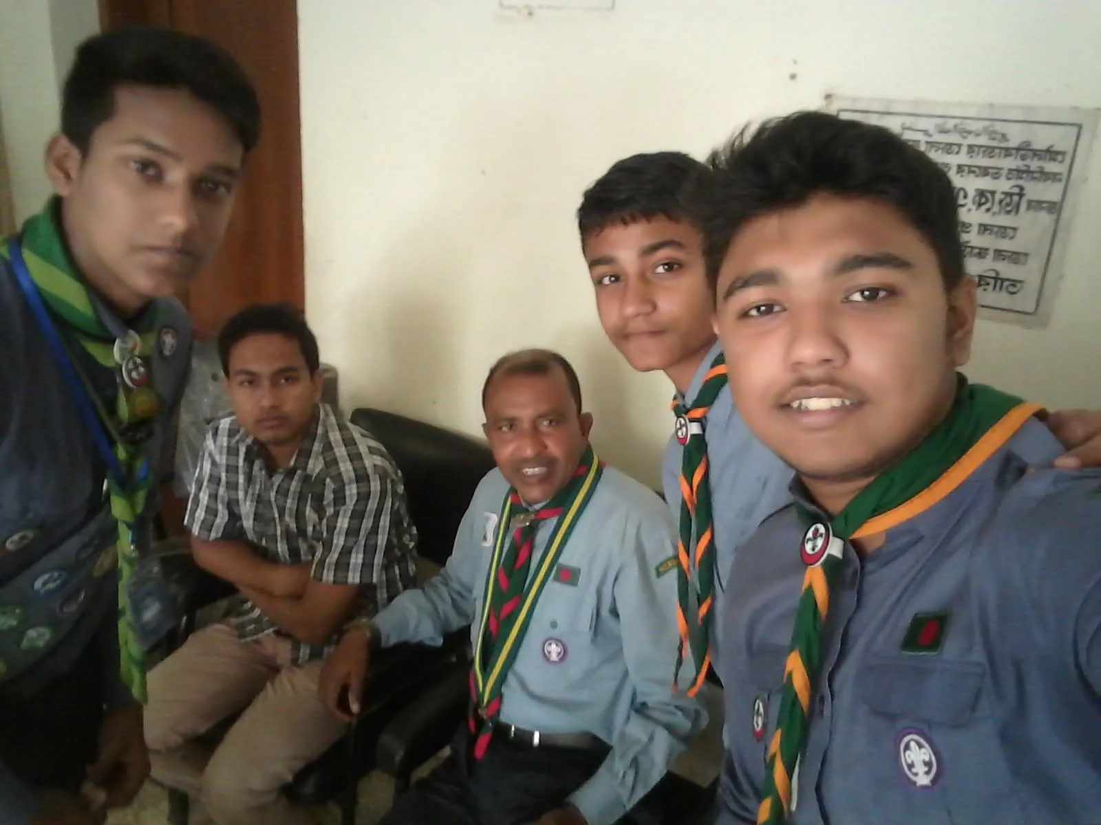 Sajjad with the District Scout Commissioner (2017)