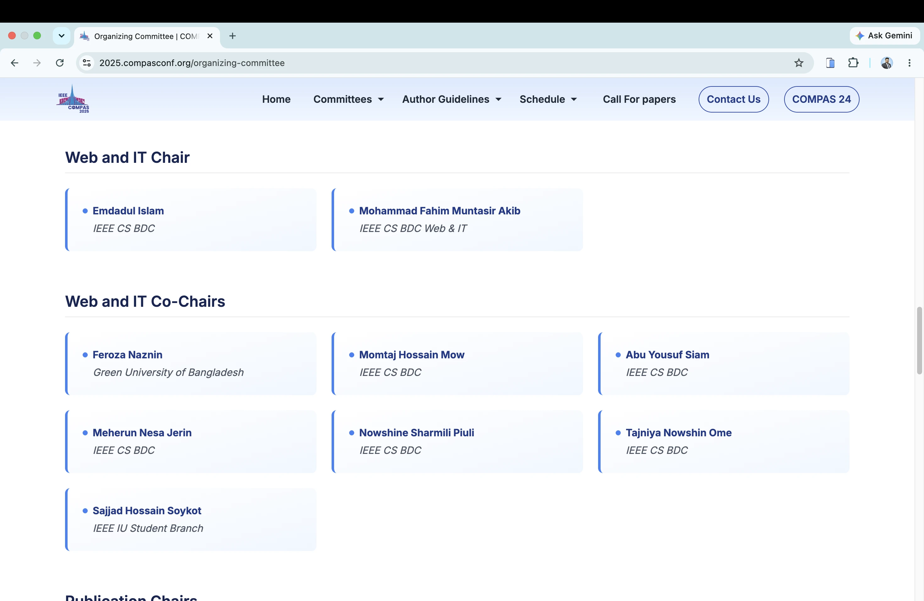 IEEE COMPAS 2025 Organizing Committee Portal