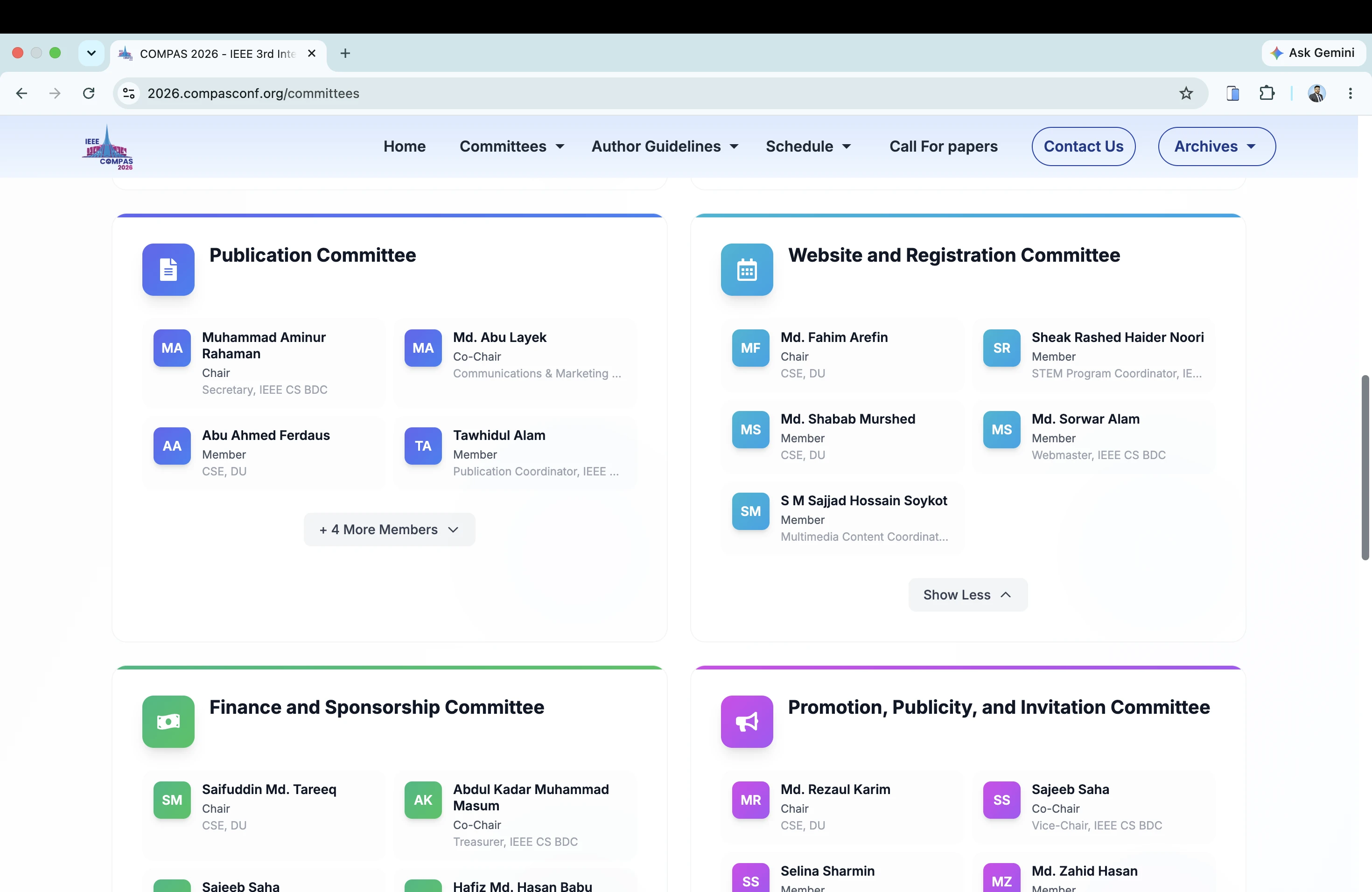 IEEE COMPAS 2026 Organizing Committee Portal